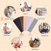 A set of solid elastic hair bands shown in various colors and used for different activities like makeup, yoga, spa, and readi