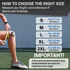 Diagram showing how to measure thigh circumference for choosing the right size of knee compression sleeves