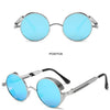 Retro Round Metal Sunglasses with UV400 Protection