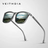 Retro Square Sunglasses with Polarized UV Protection