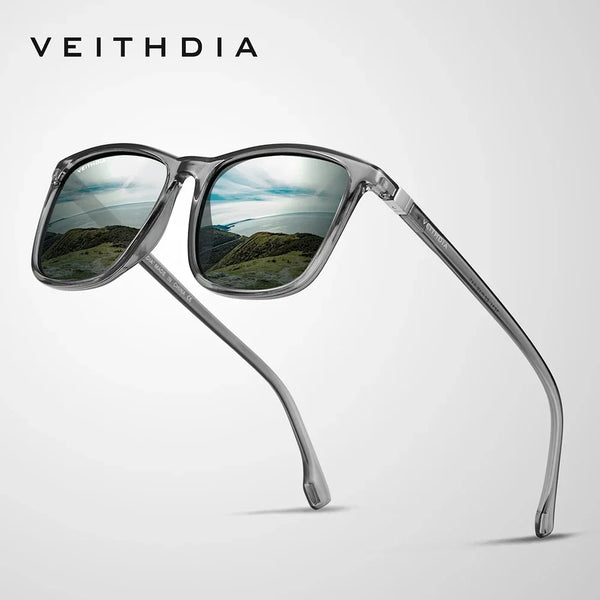 Retro Square Sunglasses with Polarized UV Protection