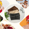 A collage of women wearing and modeling a women's elastic sports headband in various colors like yellow, black, and red.