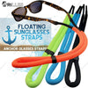 Various colored floating sunglasses straps and anchor glasses straps for water sports