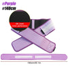 Purple adjustable pelvic support hip belt with inner perforation and a flat strap shown alongside the product.