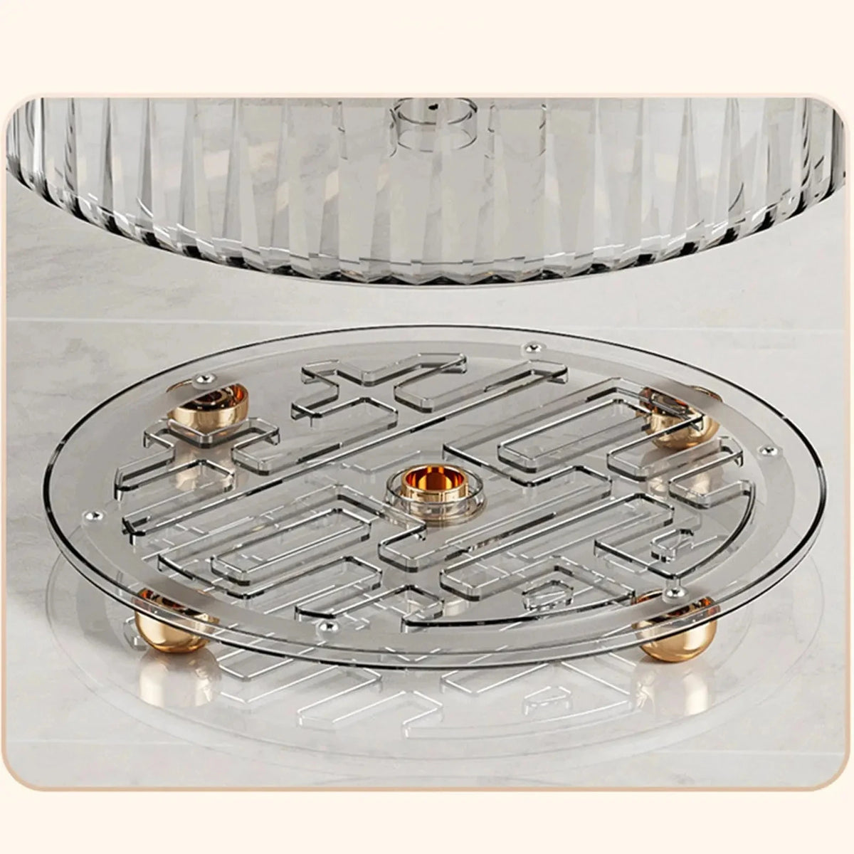 360° Rotating Acrylic Turntable Organizer for Spices, Condiments & More
