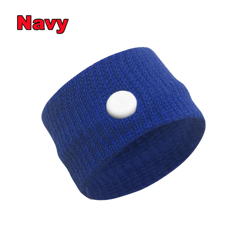 Pulsera azul marino anti-mareo para comodidad durante viajes