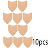 Une collection de dix bandes anti-frottement en forme de bouclier beige, disposées verticalement.