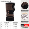Black copper fiber wrist bracer for fitness and sport with a curve design