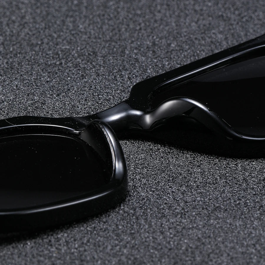 Retro Square Sunglasses with Rivet Accents for Men