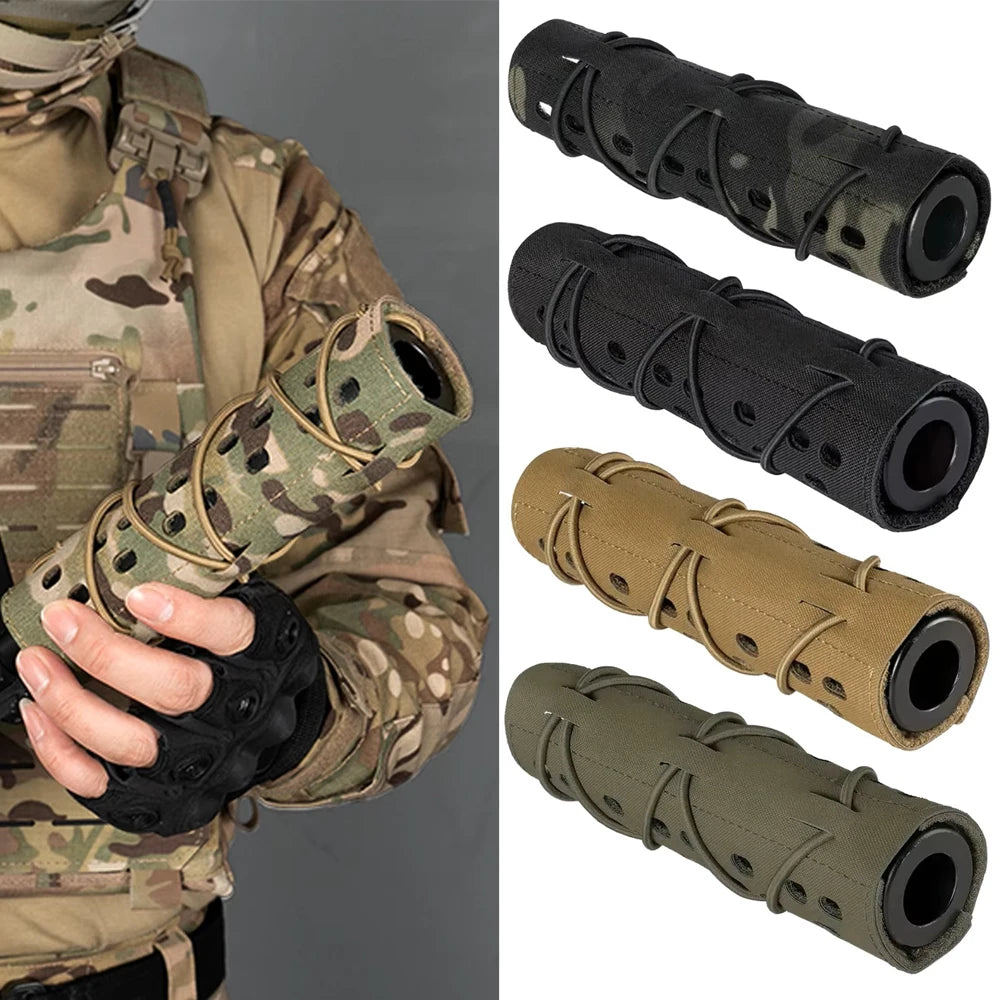 Tactical Airsoft Suppressor Cover with Camouflage Pattern
