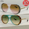 Vintage Pilot Sunglasses with Gradient Lenses