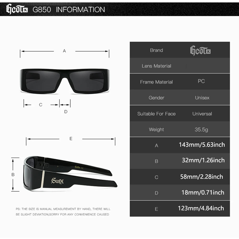 Polarized Rectangle Sunglasses for Men and Women