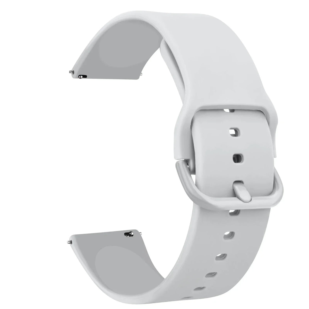A white silicone watch strap for Huawei and Honor watches shown from the side.