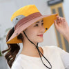 Women's Dual-Tone Sun Hat with Ponytail Hole