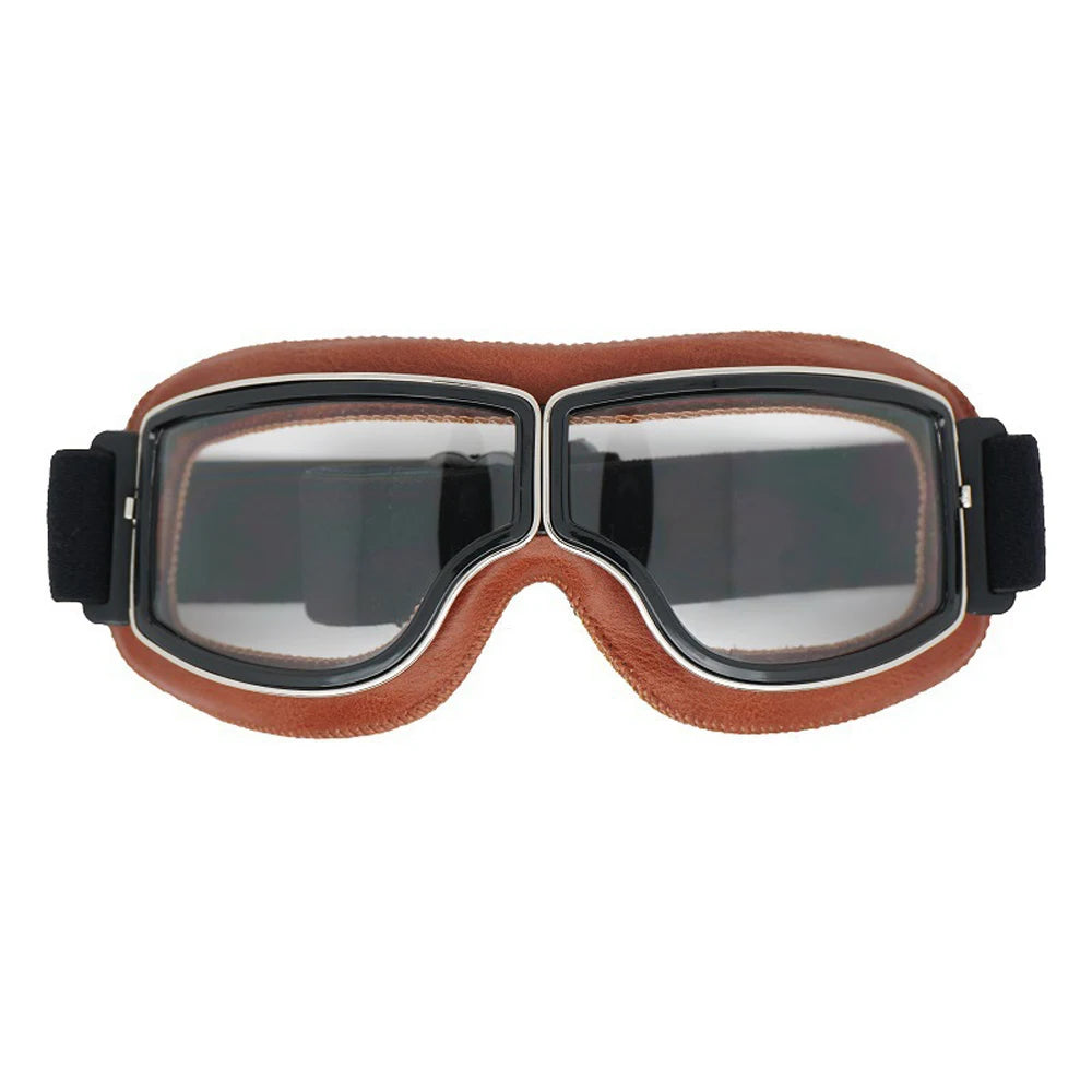 Vintage Leather Motorcycle Goggles