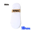 White breathable boat socks packaged as 10 pairs