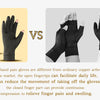 Comparison of open and closed finger arthritis hand pain gloves for relief and compression.
