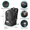 Multi-Sport Backpack with Separate Shoe & Ball Compartments