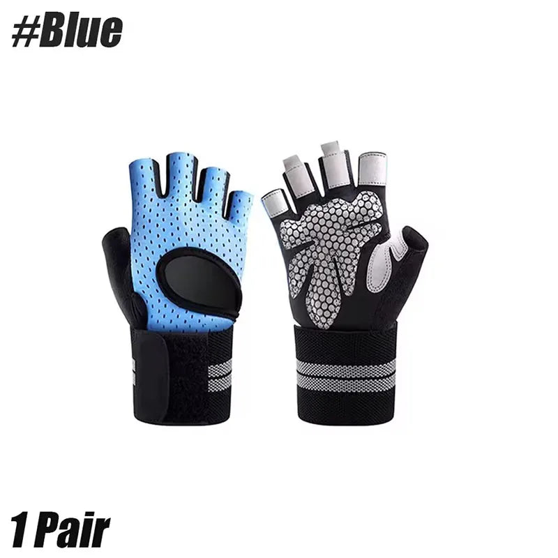 A pair of black and gray breathable cycling gloves shown against a white background.