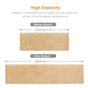 A comparison showing a flexible bandage before and after stretching, demonstrating its high elasticity.