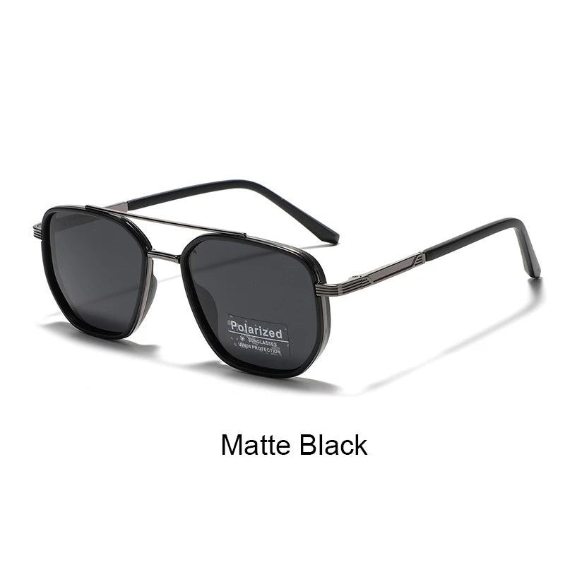 Classic Square-Frame Sunglasses with UV400 Protection