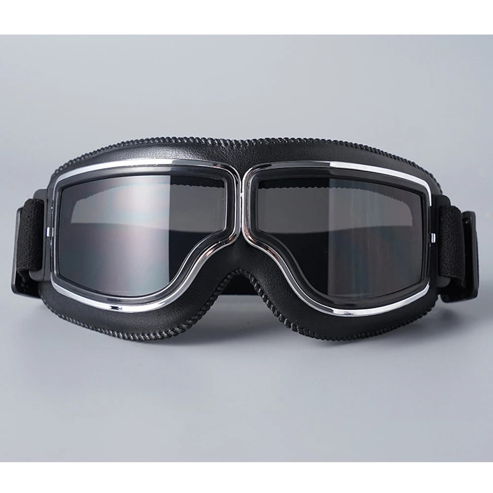 Vintage Leather Motorcycle Goggles