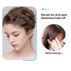 Before wearing photo showing a woman's hair styled in a twisted braid for an elevate sweetness index product.