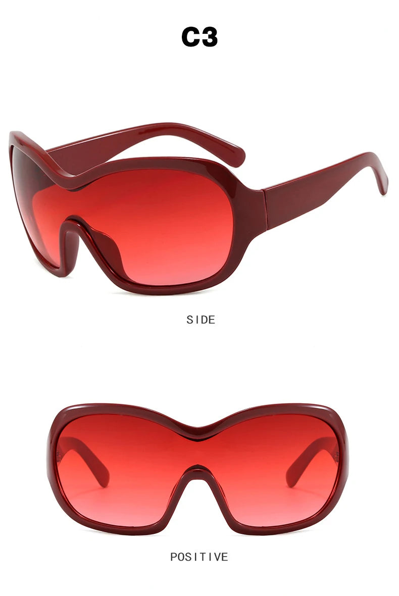 Oversized Pilot Sunglasses with Gradient Lenses