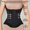 Black double-layer extrusion corset used for abdomen tightening and waist cinching.