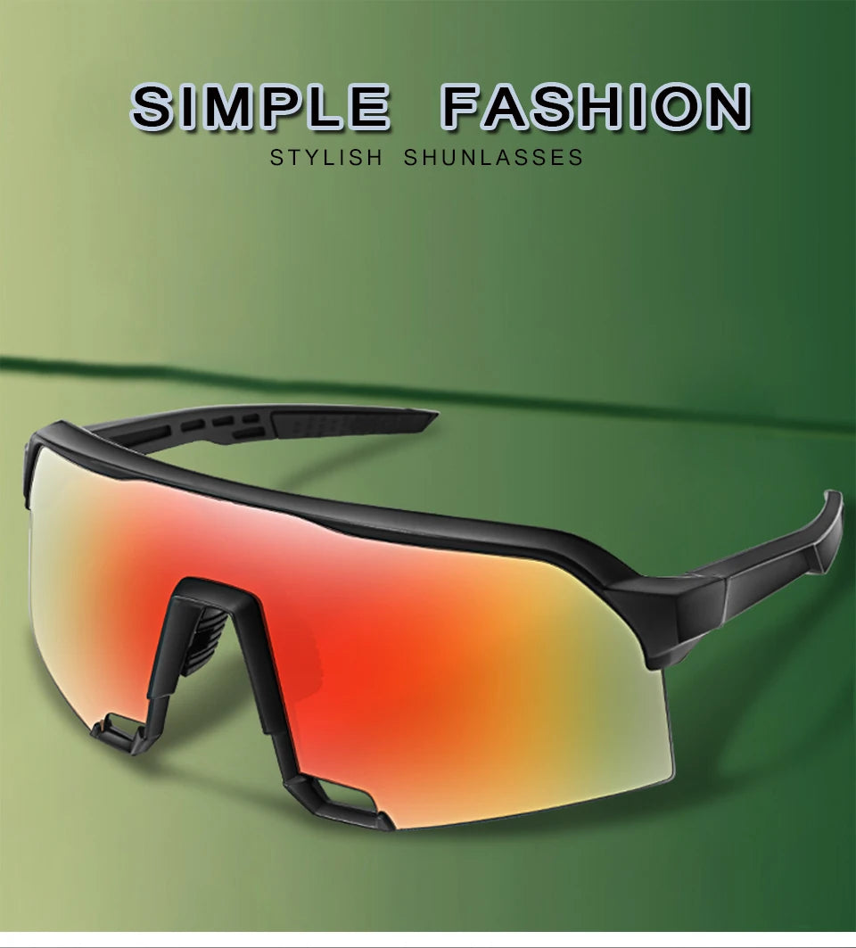 Oversized Windproof Sports Sunglasses with UV400 Protection