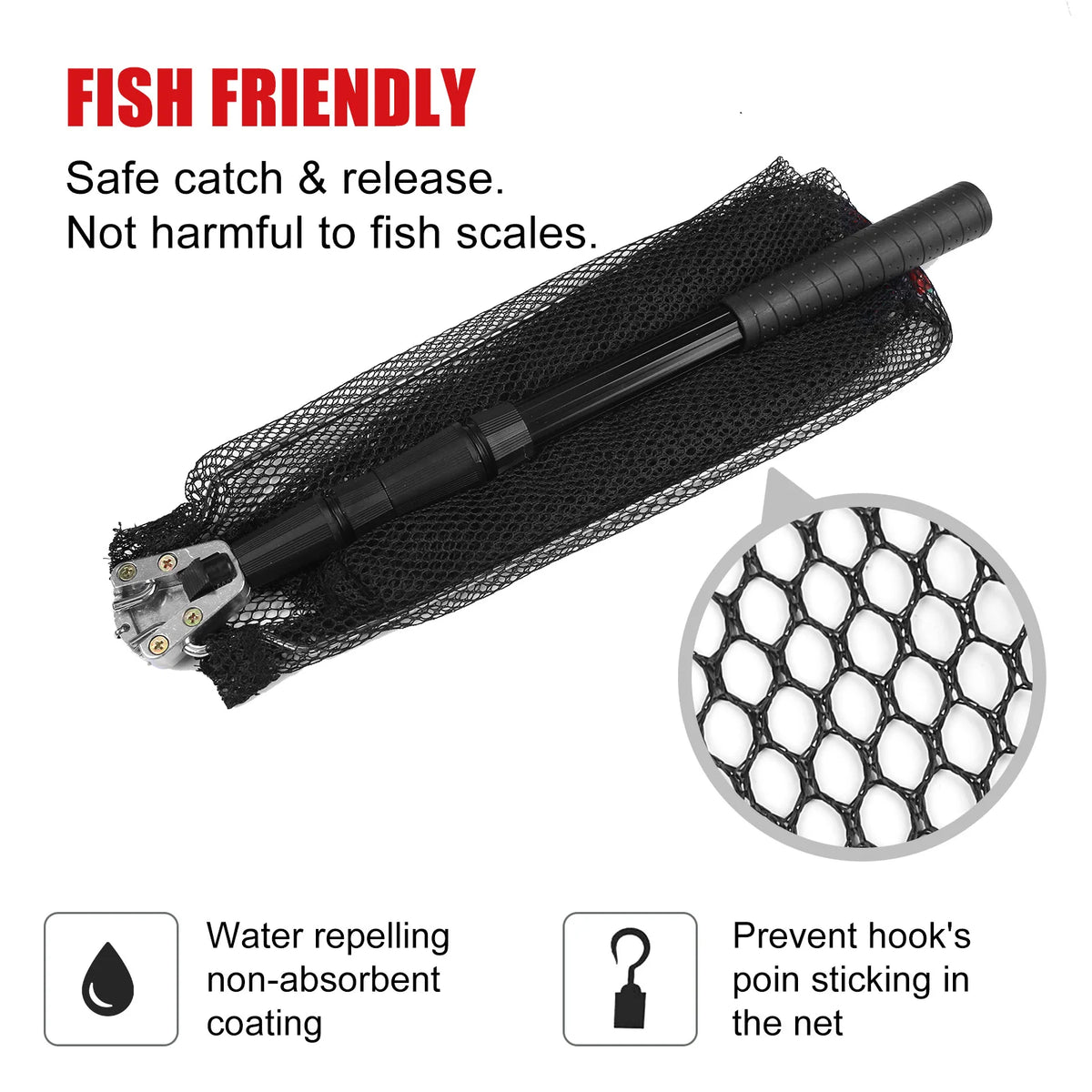 Aluminum Alloy Telescoping Fishing Landing Net