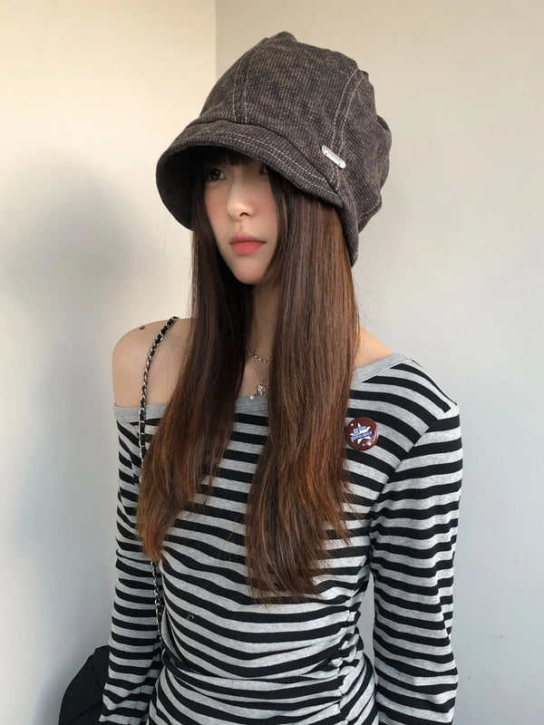 Retro Knit Fisherman Beanie for Women – Warm & Comfortable Winter Hat