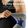 A person is demonstrating a stretchable fit tightly wrapped elbow guard sleeve on their arm.