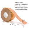 Roll of peach-colored kinesiology tape for facial lifting and wrinkle reduction
