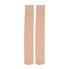Pair of opaque beige thigh high elastic socks for women