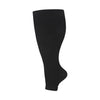 Black compression socks for leg circulation and fatigue relief