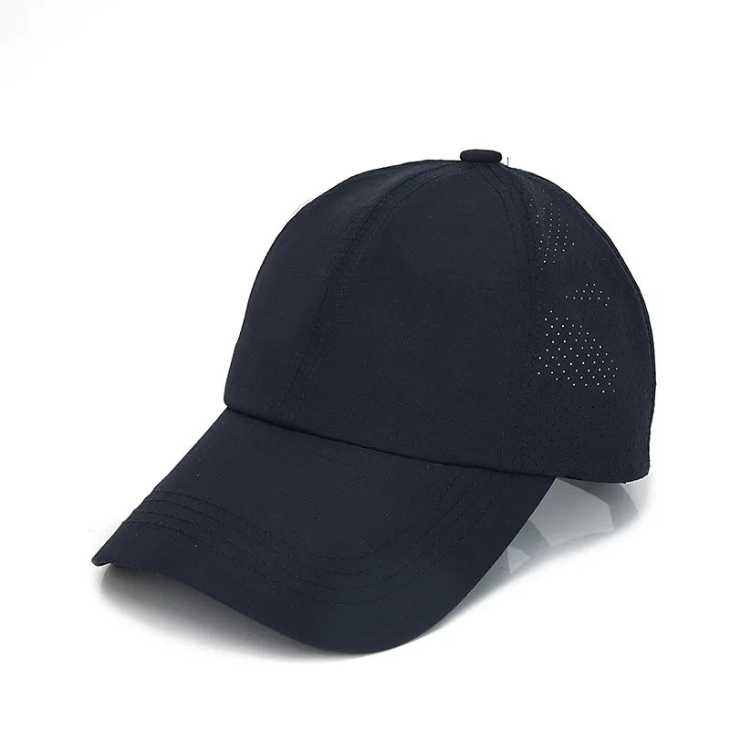 Women's Quick-Dry Mesh Baseball Cap with Ponytail Opening