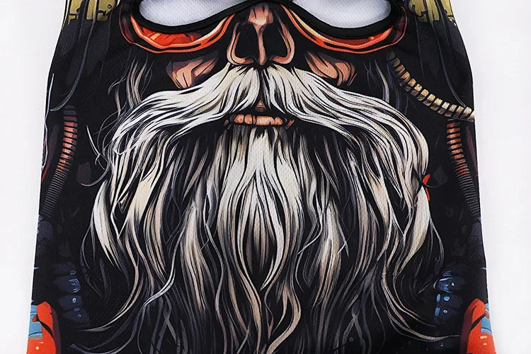Skull Print Full Face Balaclava for Motorcycle & Outdoor Sports