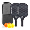 2-Piece Fiberglass Pickleball Paddle Set with 4 Balls for Beginners