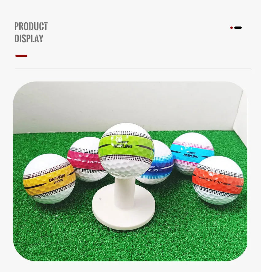 Premium Three-Layer Distance Golf Balls (6-Pack)