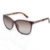 Lunettes de soleil polarisées marron tortoiseshell avec une monture à motif