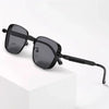 Vintage Steampunk Square Sunglasses with Metal Frame