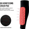 Black anti-collision honeycomb crash pad leg guard for sports protection