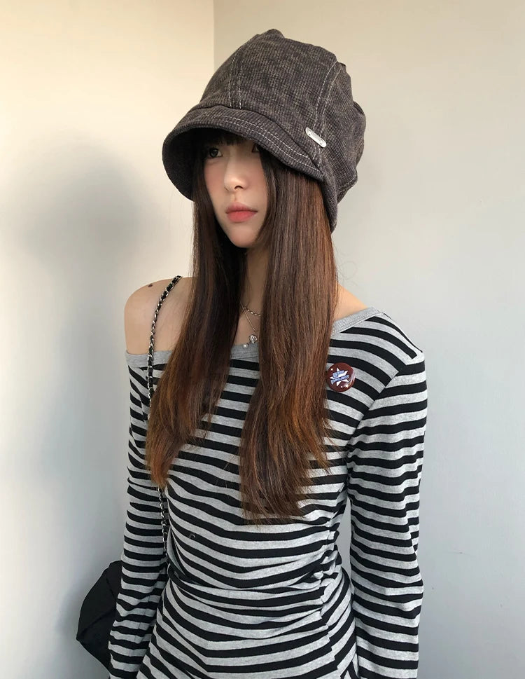 Retro Knit Fisherman Beanie for Women – Warm & Comfortable Winter Hat