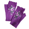 Embroidered Floral Bee Fingerless Gloves