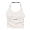 White seamless performance yoga and gym tank top