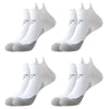 Mehrpack weiße Kompressions-Sportstrümpfe für Herren und Damen, seitliche Ansicht