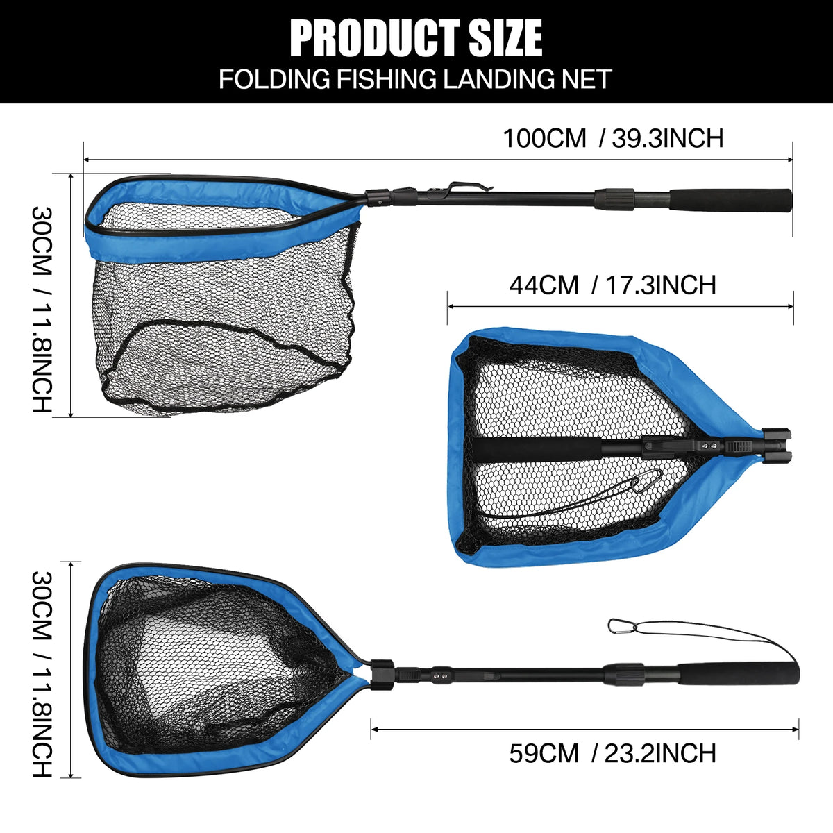 Aluminum Alloy Telescoping Fishing Landing Net