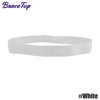 A white BraceTop sports headband shown flat.