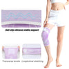 Purple anti slip silicone knee compression sleeve with tensile and stretching features